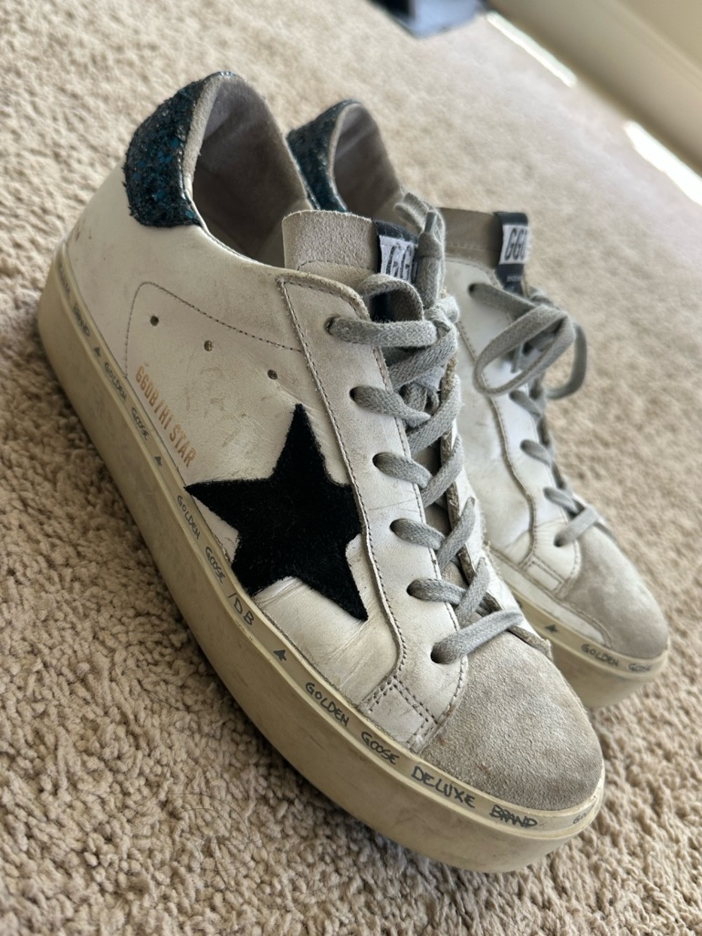 Golden Goose GGDB White Hi-Stars